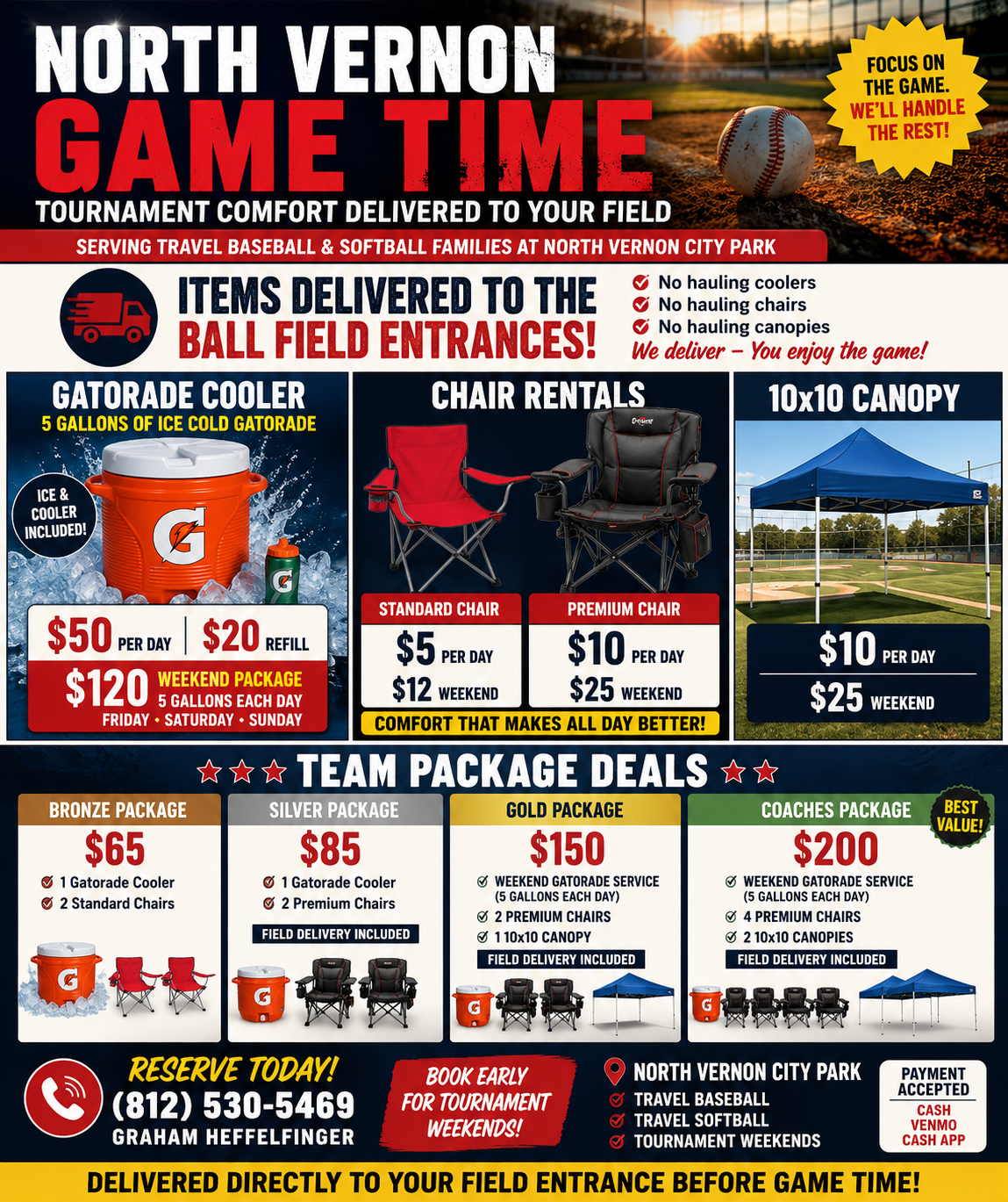 North Vernon Game Time Facebook flyer